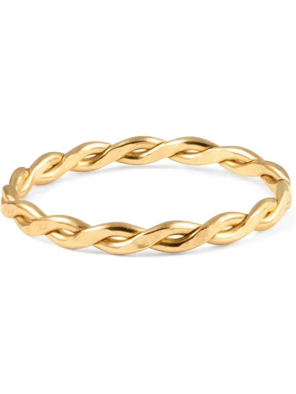 Gold Braided Stacking Ring | Elegant Minimalist Jewelry | Waterproof Everyday